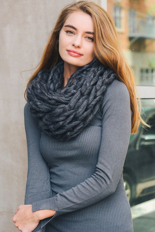 Chunky Knit Infinity Scarf - 3 colors
