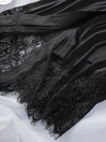 Kimono Silk Robe - Black