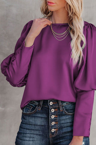 Button Cuff Top - Purple