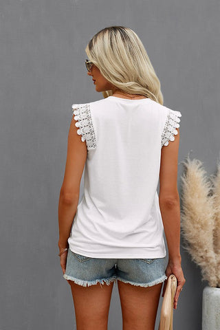 Crochet Sleeveless Top - White