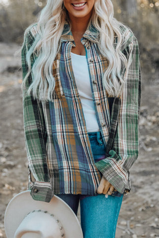 Fall Flannel Shirt - Green