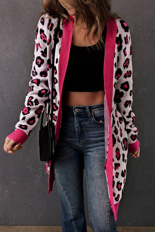 Pink Leopard Cardigan