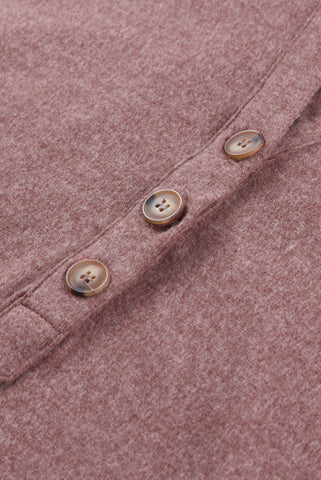 Weekend Henley Hoodie - Mauve