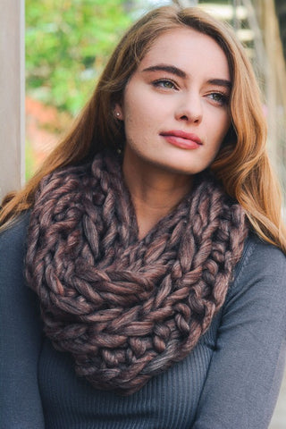Chunky Knit Infinity Scarf - 3 colors - Free Gift with Every $50 spent