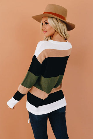 Drawstring Sweater - Green