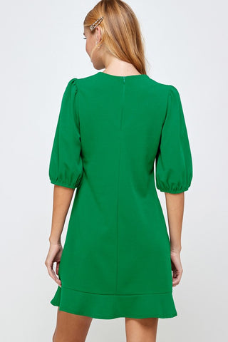 Ruffle Dress - Green