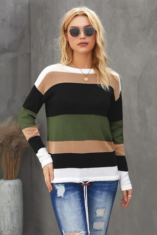 Drawstring Sweater - Green