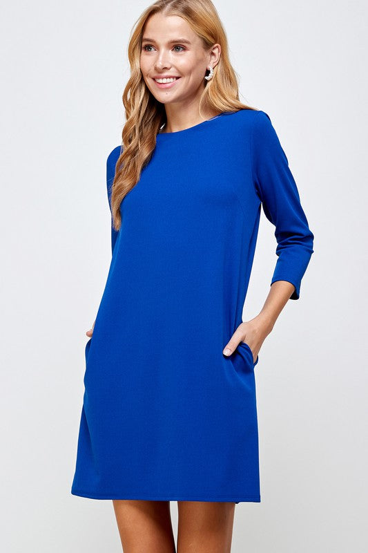 The Perfect Shift Dress - Royal | Blue Chic Boutique The Perfect Shift Dress - Royal | Blue Chic Boutique