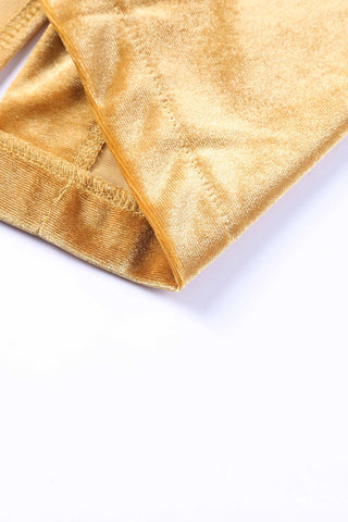 Velour Blazer - Yellow
