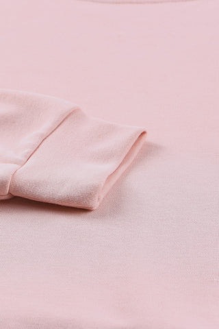 Side Snap Sweatshirt - Pink