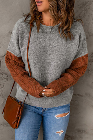 Contrast Sleeve Sweater