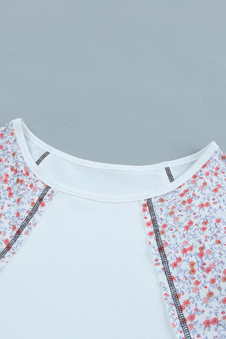 Floral Patchwork Long Sleeve Top