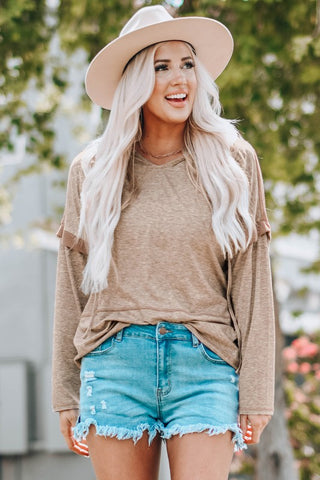 Thermal Hoodie - Heather Brown