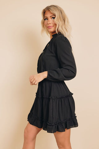 Winter Frolic Dress - Black