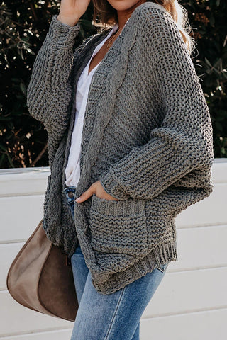 Chunky Cardigan - Gray