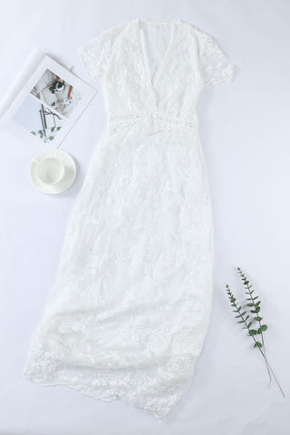 Little Flowers White Lace Dress