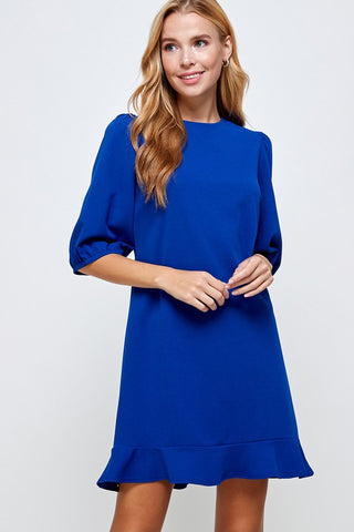 Ruffle Dress - Royal