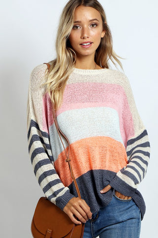 Pastel Striped Sweater