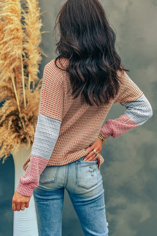 Fall Feeling Waffle Knit Top