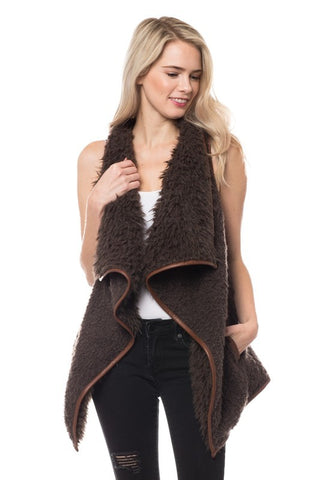 Sherpa Vest - Brown