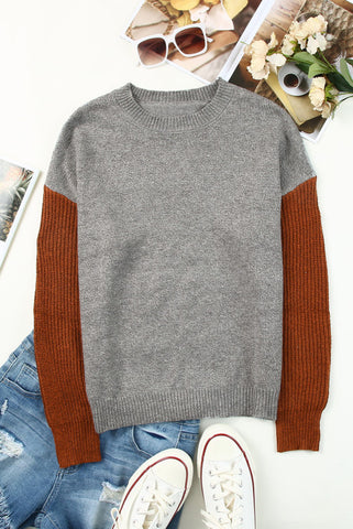 Contrast Sleeve Sweater