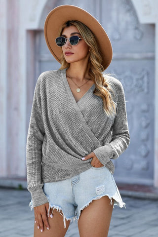 Wrap Sweater - Gray