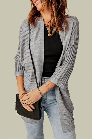 Half Sleeve Cardigan - Gray