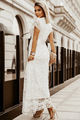 Little Flowers White Lace Dress