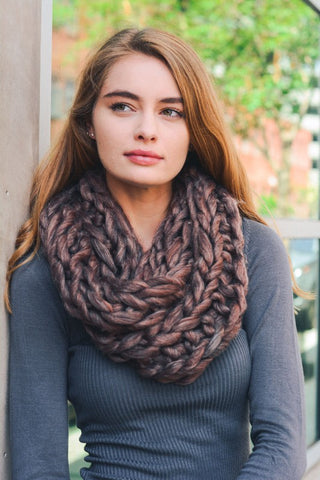 Chunky Knit Infinity Scarf - 3 colors