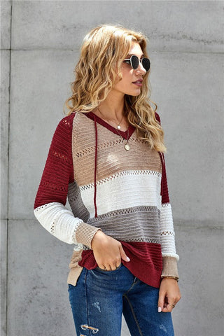 Sweater Hoodie - Red Mix