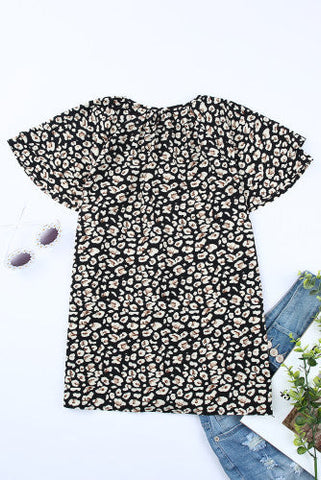 Whimsical Woodland Top - Black and Brown