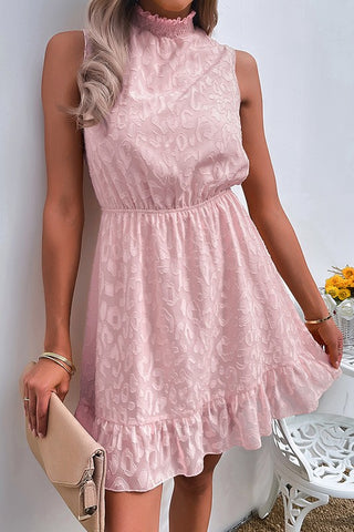 Sleeveless Leopard Dress - Pink