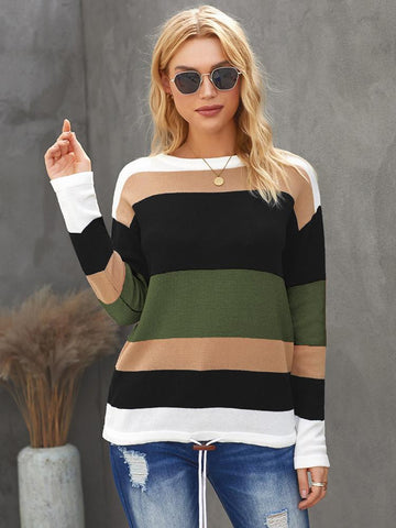 Drawstring Sweater - Green