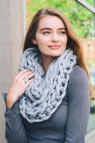 Chunky Knit Infinity Scarf - 3 colors