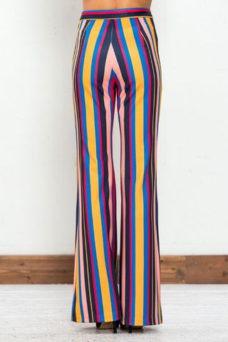 Striped Women’s Pants - Rainbow