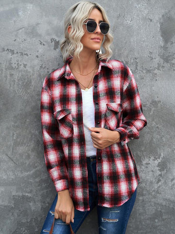 Flannel Top - Red