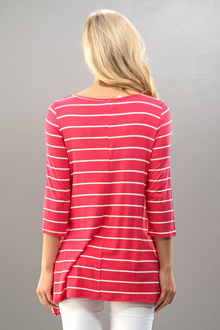 Sail Off Criss Cross Top - Coral