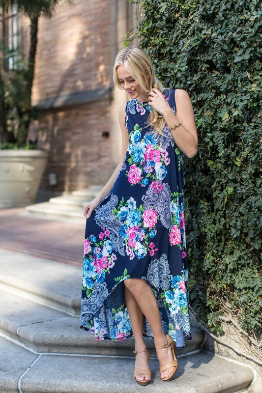 High low tropical clearance dress
