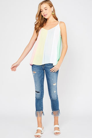 Kaleidoscope of Color Top - Pastel Rainbow