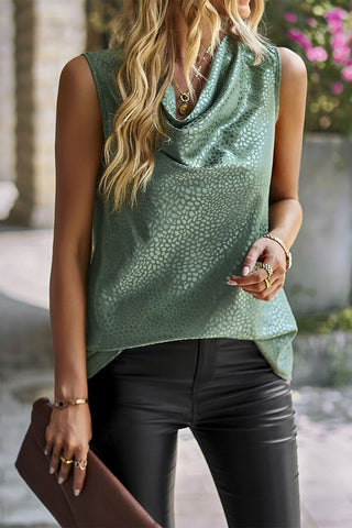 Leopard Sleeveless Top - Green
