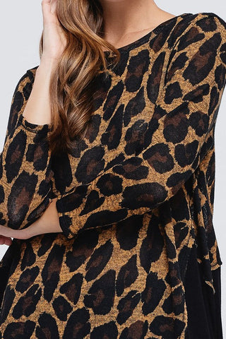 Flowy Leopard Print Top