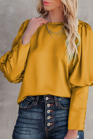 Button Cuff Top - Yellow