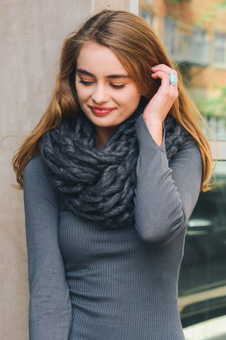 Chunky Knit Infinity Scarf - 3 colors