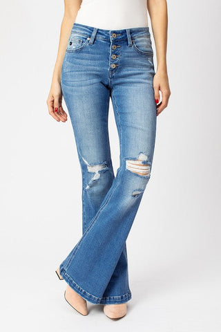 Kan Can Flared Jeans - Blue