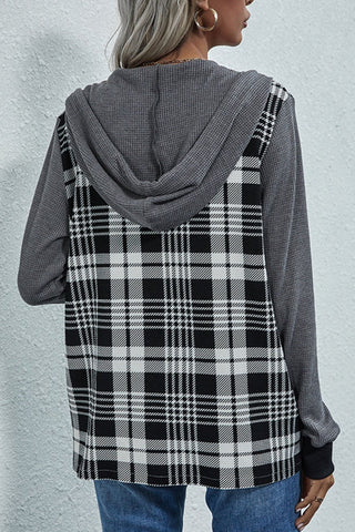 Plaid Coat - Black