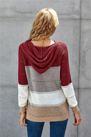 Sweater Hoodie - Red Mix