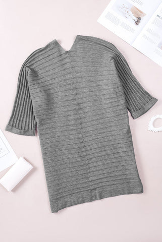 Half Sleeve Cardigan - Gray