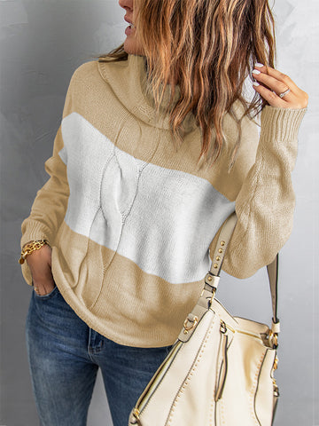 Turtle Neck Sweater - Beige