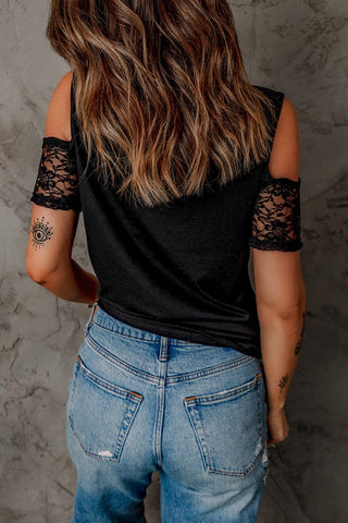 Cold Shoulder Top - Black