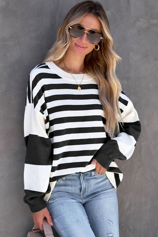 Striped Sweatshirt - Black